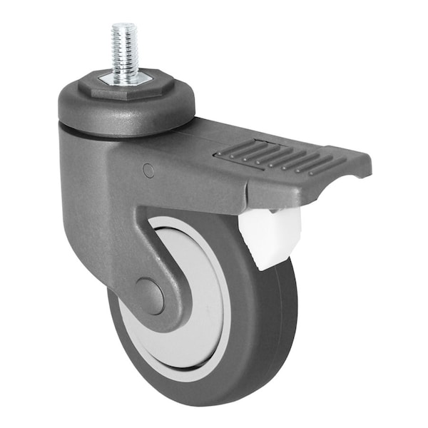 Durastar Caster; 4x1.25" Swvl, Total Lock; Grey; 4x1.25" TPR Wheel; 3/8 Precisi 28TL414TPR34X-41 - main
